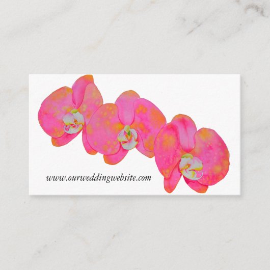 ピンクエレガントの水色のラン熱帯フローラ 名刺 (正面)