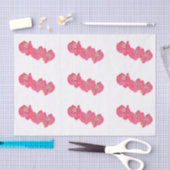 ピンクエレガントの水色のラン熱帯フローラ 薄葉紙 (クラフト)