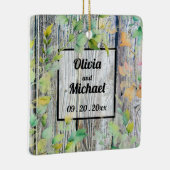 ピンクエレガントの水色の花動揺して材 セラミックオーナメント (右)