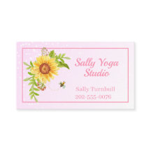 ピンクエレガントの水色の黄色ひまわり