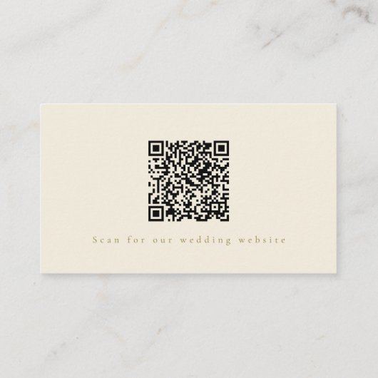 ピンクエレガントの水色フローラの結婚ウェブサイトQR エンクロージャーカード (裏面)