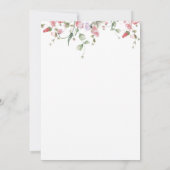 ピンクエレガントの水色フローライースターブランチ 招待状 (裏面)