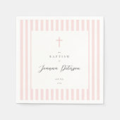 ピンクエレガントの洗礼紙ナプキン スタンダードカクテルナプキン (正面)