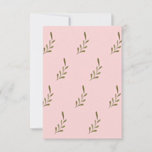 ピンクエレガントの洗礼/《キリスト教》洗礼式や命名式招待状 招待状 (裏面)