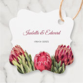 ピンクエレガントの熱帯プロテアの結婚花 フェイバータグ (裏面)