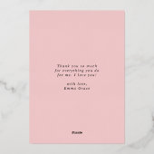 ピンクエレガントの牡丹が母の日を楽しむ 箔シーズンカード (裏面)