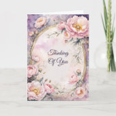 ピンクエレガントの牡丹のオ考えバルフレーム カード (正面)
