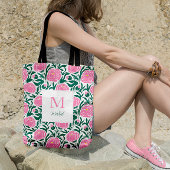 ピンクエレガントの牡丹のパーソナライズされた花 トートバッグ