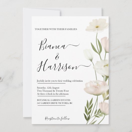 ピンクエレガントの牡丹の写真 セーブザデート (正面)