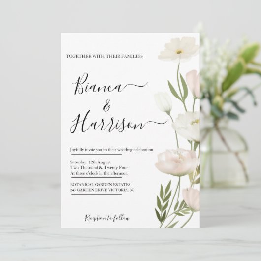 ピンクエレガントの牡丹の写真 セーブザデート (スタンド正面)