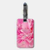 ピンクエレガントの牡丹の写真 – パーソナライズされた ラゲッジタグ (裏面縦)
