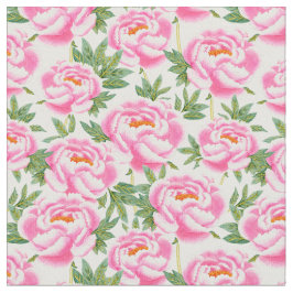ピンクエレガントの牡丹の模様 ファブリック