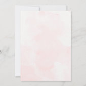 ピンクエレガントの牡丹を使ったフローラの赤ちゃんシャワー 招待状 (裏面)