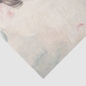 ピンクエレガントの牡丹を持つヴィンテージブロンドの少女 薄葉紙 (詳細)