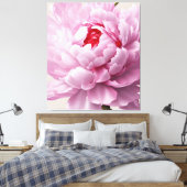 ピンクエレガントの牡丹フローラデジタル写真 キャンバスプリント (インサイチュ (寝室))