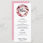 ピンクエレガントの牡丹結婚のメニュー メニュー (正面/裏面)