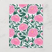 ピンクエレガントの牡丹結婚の花の詳細 エンクロージャーカード (裏面)