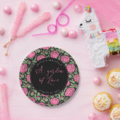 ピンクエレガントの牡丹結婚の花 ペーパープレート (パーティー)