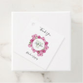 ピンクエレガントの牡丹結婚の贈り物メッセージカード フェイバータグ (インサイチュ)