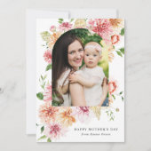 ピンクエレガントの牡丹2 Photo Mother's Day シーズンカード (正面)