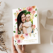 ピンクエレガントの牡丹2 Photo Mother's Day 箔シーズンカード