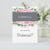 ピンクエレガントの珊瑚石の牡丹フローラ夏の花嫁メイド 招待状 (スタンド正面)
