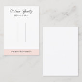 ピンクエレガントの白いヘアクリップ表示 名刺 (正面/裏面)