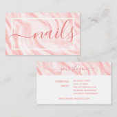 ピンクエレガントの白い書道名シグネチャーシック 名刺 (正面/裏面)