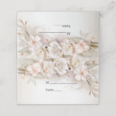 ピンクエレガントの白い花 プレイスカード (外部開封)