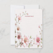 ピンクエレガントの白フローラサンキューカード サンキューカード (裏面)