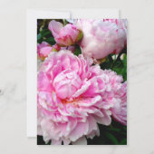 ピンクエレガントの白フローラ牡丹ブライダルシャワー 招待状 (裏面)