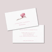 ピンクエレガントの白美しいサロン 名刺