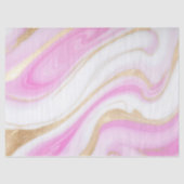 ピンクエレガントの白金ゴールドグリッター大理石の渦巻き 薄葉紙 (正面)