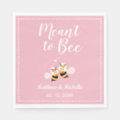 ピンクエレガントの結婚披露宴を意味する スタンダードランチョンナプキン (正面)