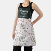 ピンクエレガントの緑のクリパーソナライズされたスマス エプロン (インサイチュ)