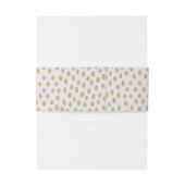 ピンクエレガントの緑のド結婚ット 招待状ベリーバンド (裏面例)