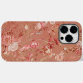 ピンクエレガントの美的背景フローラ Case-Mate iPhoneケース (裏面 (横))