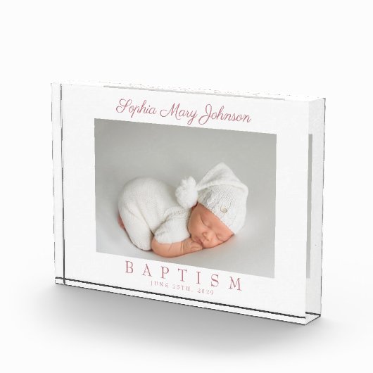 ピンクエレガントの脚本女子バプテスマ フォトブロック (右)