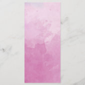 ピンクエレガントの色相の水の色結婚のメニュー メニュー (裏面)