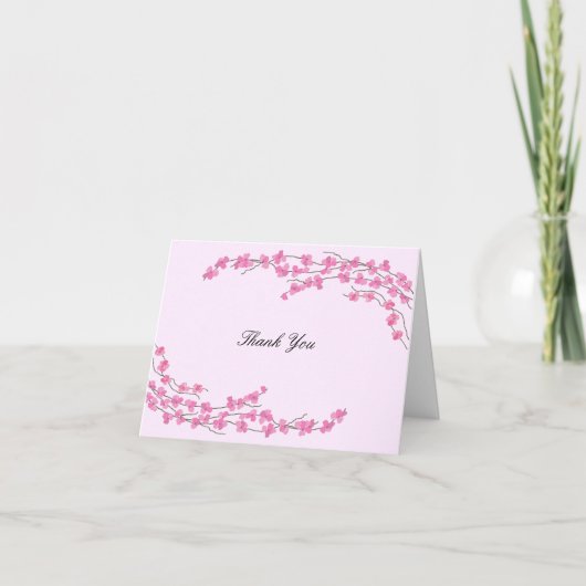 ピンクエレガントの花ありがとう サンキューカード (正面)