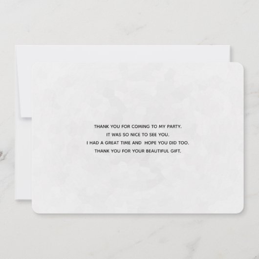 ピンクエレガントの花で十字を切る サンキューカード (裏面)