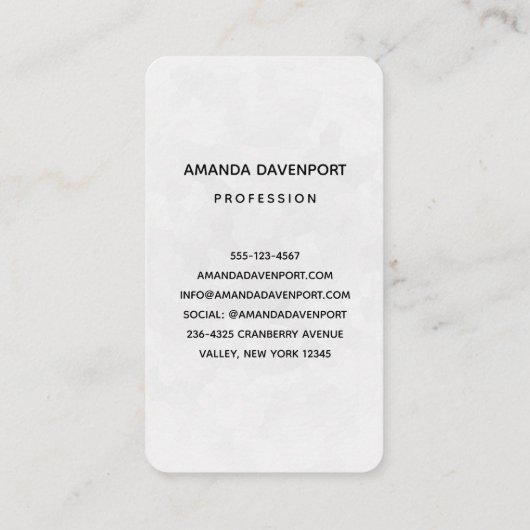 ピンクエレガントの花で十字を切る 名刺 (裏面)