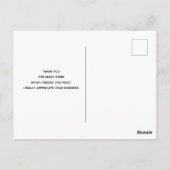 ピンクエレガントの花で十字架 ポストカード (裏面)