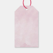 ピンクエレガントの花と緑 – ブライダルシャワー ギフトタグ (裏面)