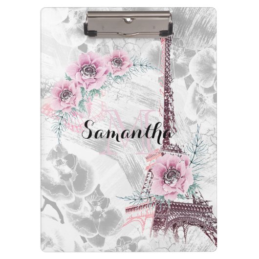 ピンクエレガントの花のリース。 クリップボード (正面)