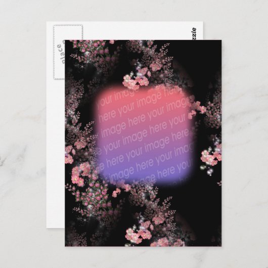 ピンクエレガントの花の写真はがき ポストカード (正面/裏面)