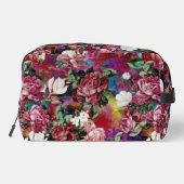 ピンクエレガントの花の赤い模様モノグラム ドップキット (裏面)