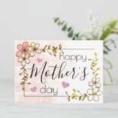 ピンクエレガントの花カスタムトレンディー母の日 カード (スタンド正面)