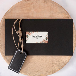 ピンクエレガントの花デザイナー差出人住所ラベル ラベル