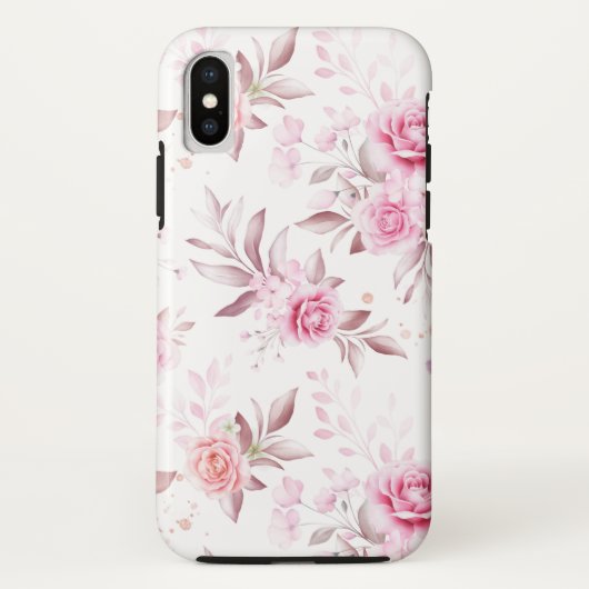 ピンクエレガントの花デザイン Case-Mate iPhoneケース (裏面)